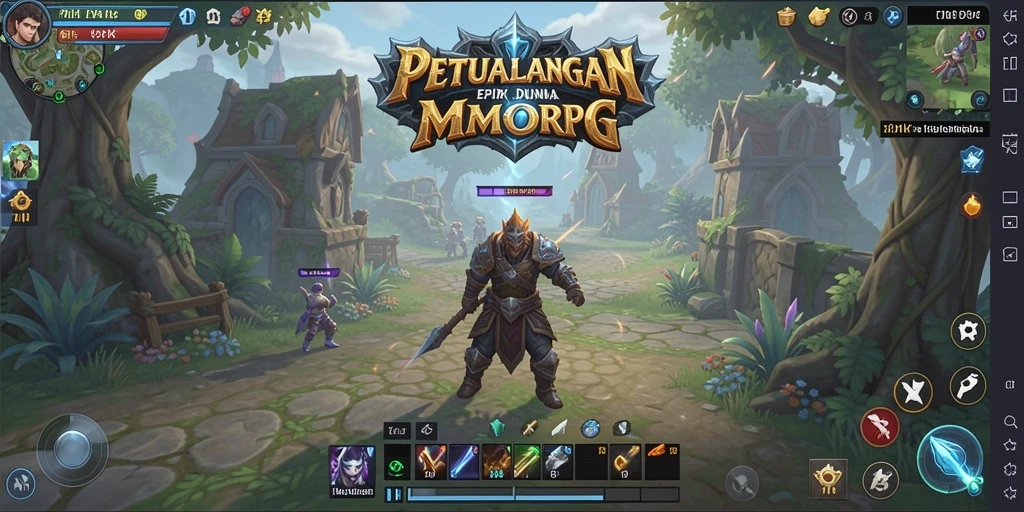 Tampilan gameplay 71H yang menawan dengan grafis MMORPG.