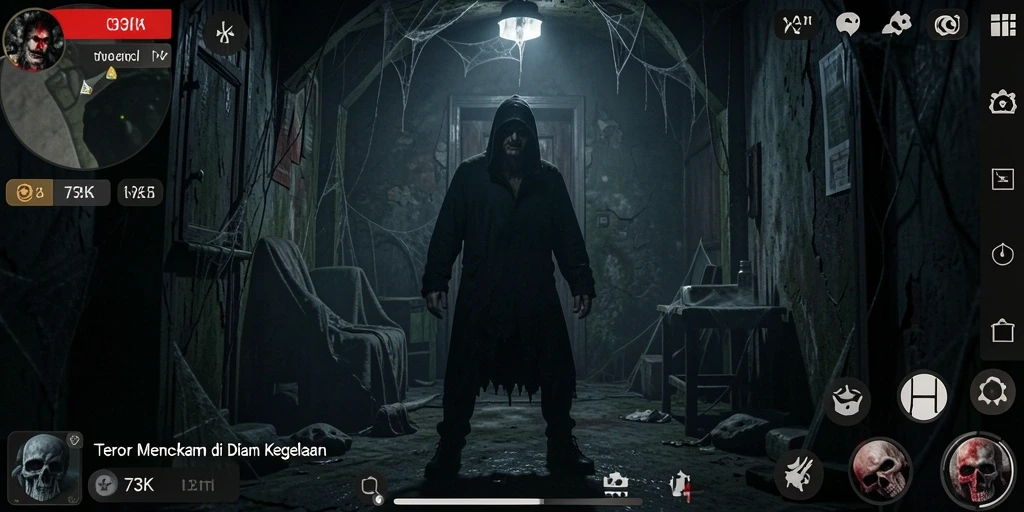 Gameplay penuh ketegangan di dalam kegelapan mencekam.