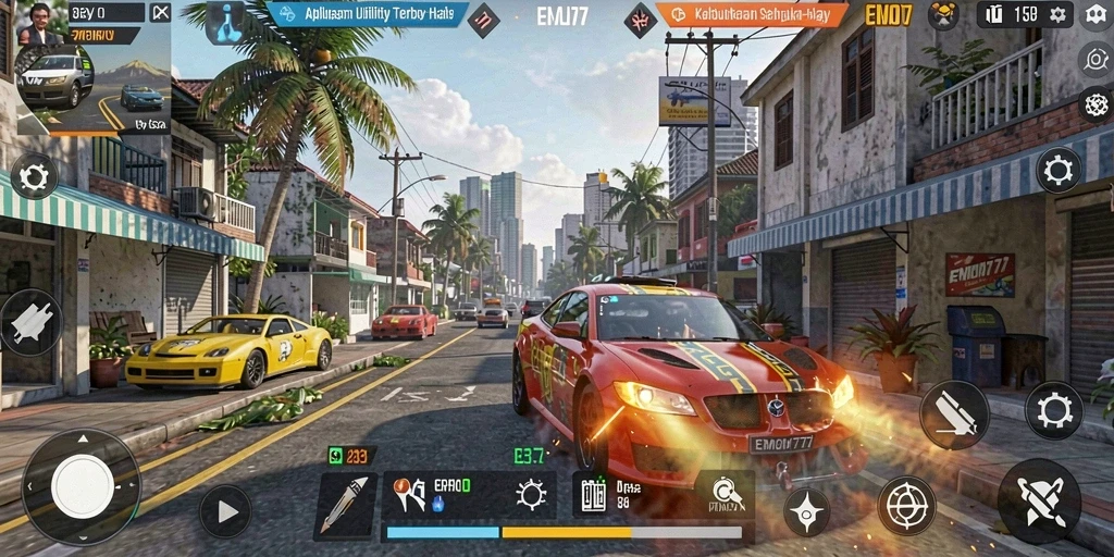 Screenshot EMON777 menampilkan antarmuka pengguna yang intuitif.