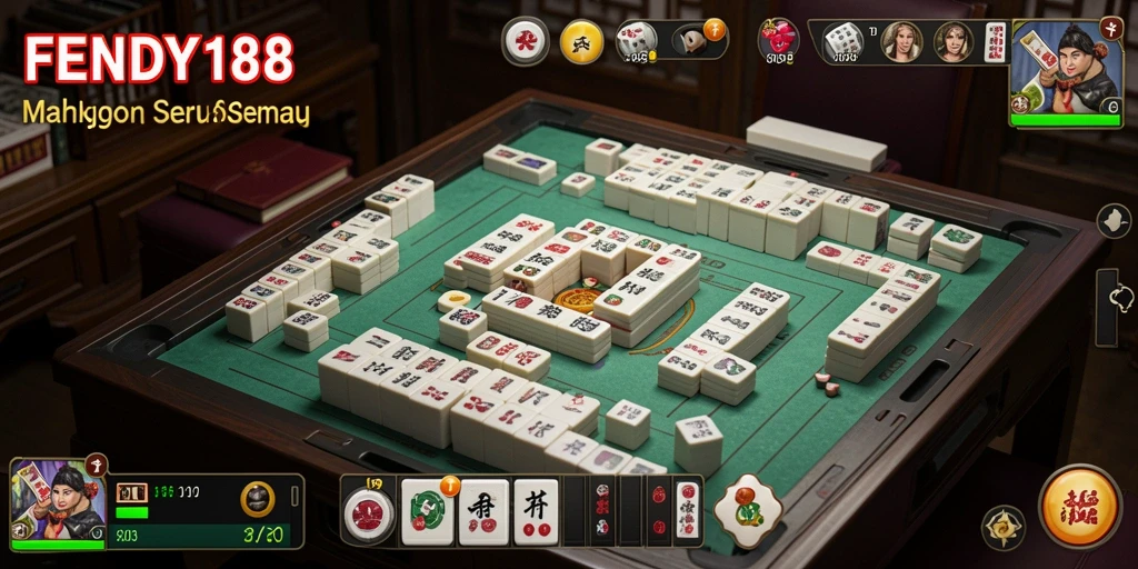 Tampilan gameplay seru FENDY188 dengan desain ubin Mahjong yang menarik.
