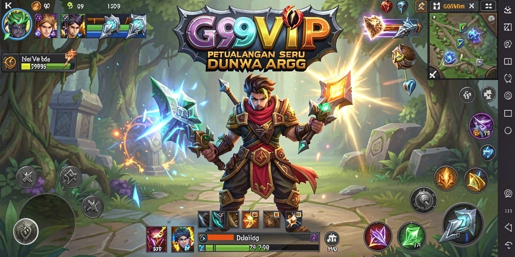 Gameplay seru G9VIP dalam petualangan ARPG.