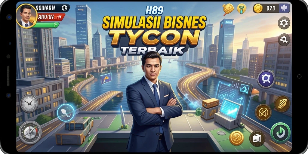 Tangkapan layar menunjukkan pemain sedang mengelola bisnis Tycoon.