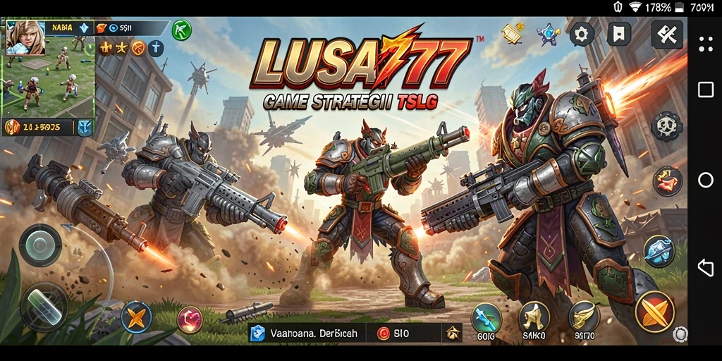 Screenshot gameplay LUSA777 dengan aksi pertempuran strategis.