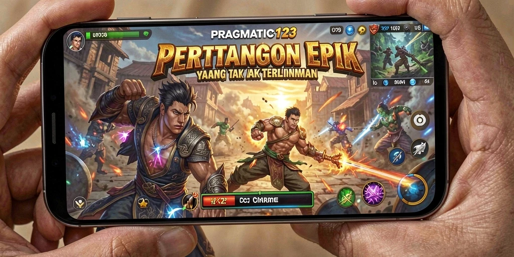 Screenshot gameplay PRAGMATIC123 menunjukkan pertarungan seru dengan efek visual yang mengagumkan.