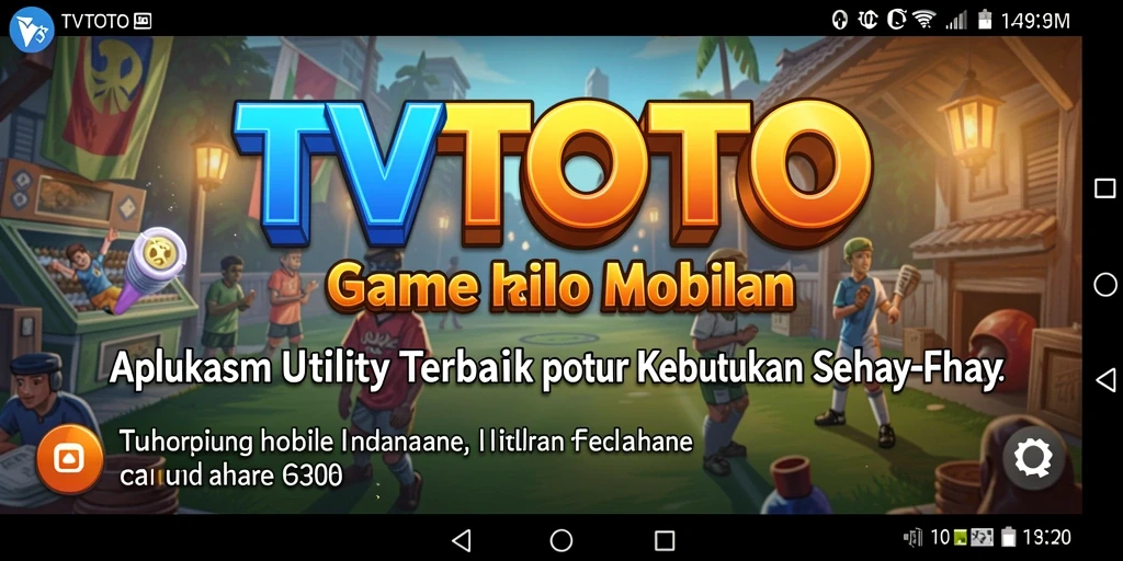 Screenshot TVTOTO menampilkan fitur-fitur Utility yang berguna.